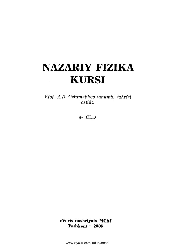 nazariyfizikakursi4jildtermodinamikavastatistikfizikaaabdumalikovrmamatqulov.jpeg